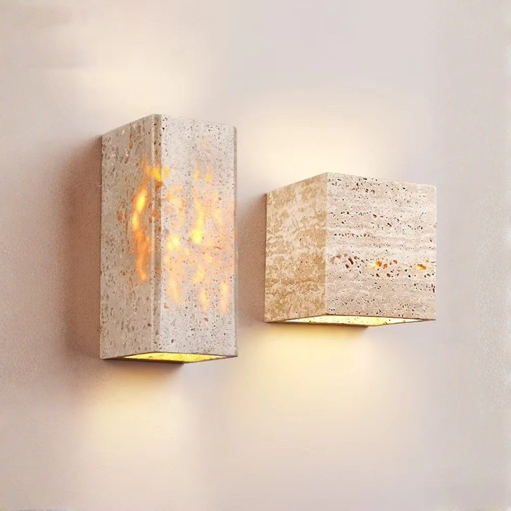 Lámpara exterior Wabi Sabi, luz para patio. Iluminación LED de pared, decoración minimalista.