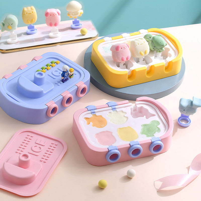 Moldes de silicona resistentes para helados caseros, perfectos para la cocina de verano y niños.