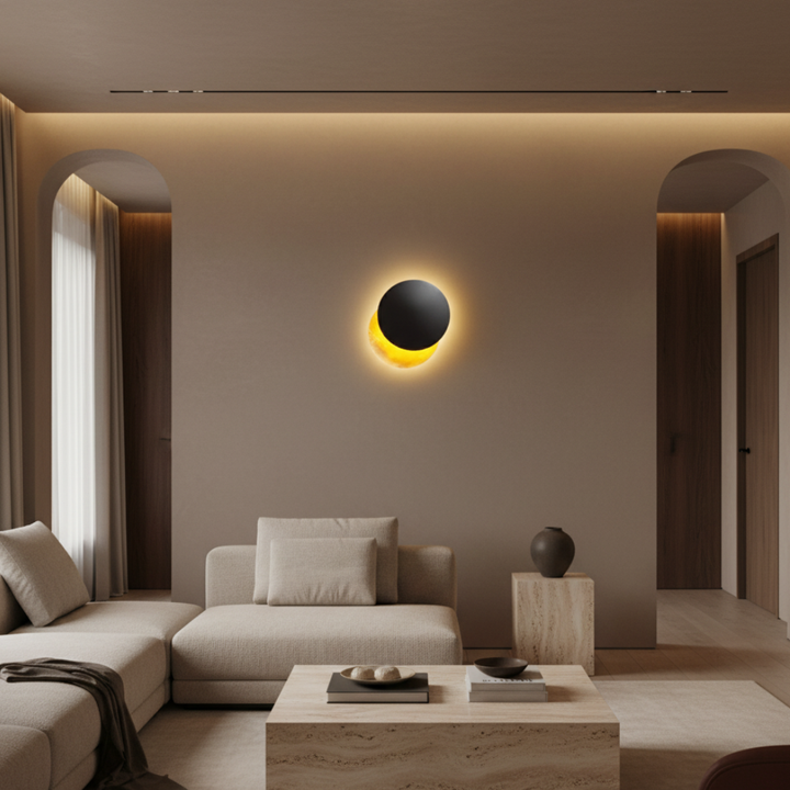 Lámpara moderna LED para pared, con función rotativa 360°, embellece tu sala.