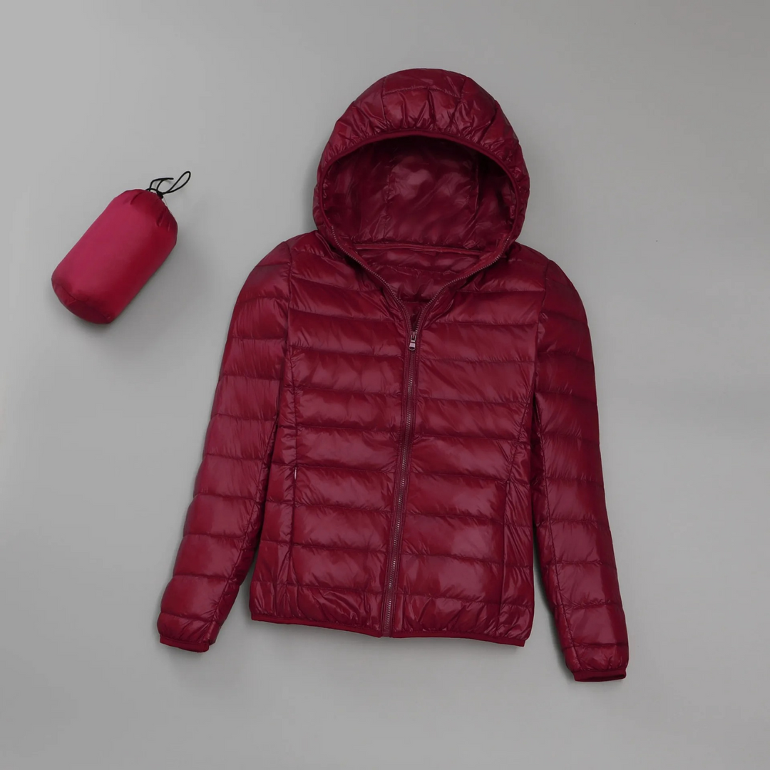 Abrigo de invierno largo y elegante para mujer con capucha, ideal para moda femenina y mantener la calidez.
