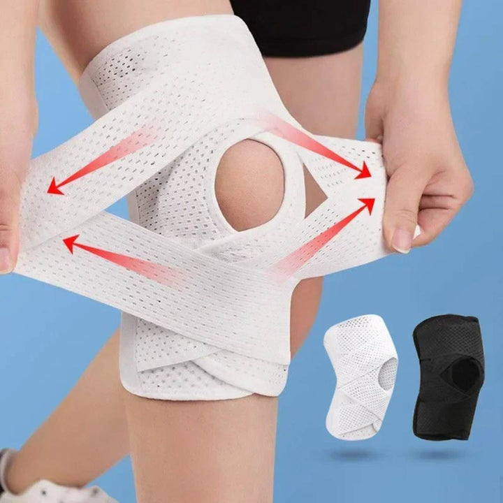 Rodillera de compresión para recuperación de lesiones y alivio del dolor en la rodilla.