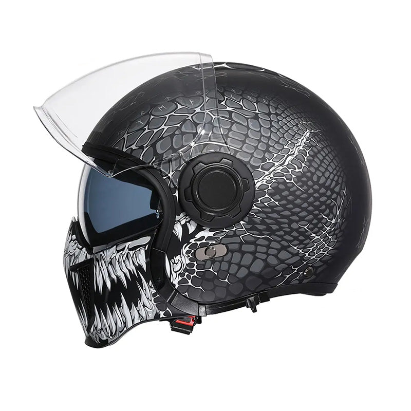 Casco de seguridad modular para motociclistas, visores integrados. Protección certificada DOT ECE.