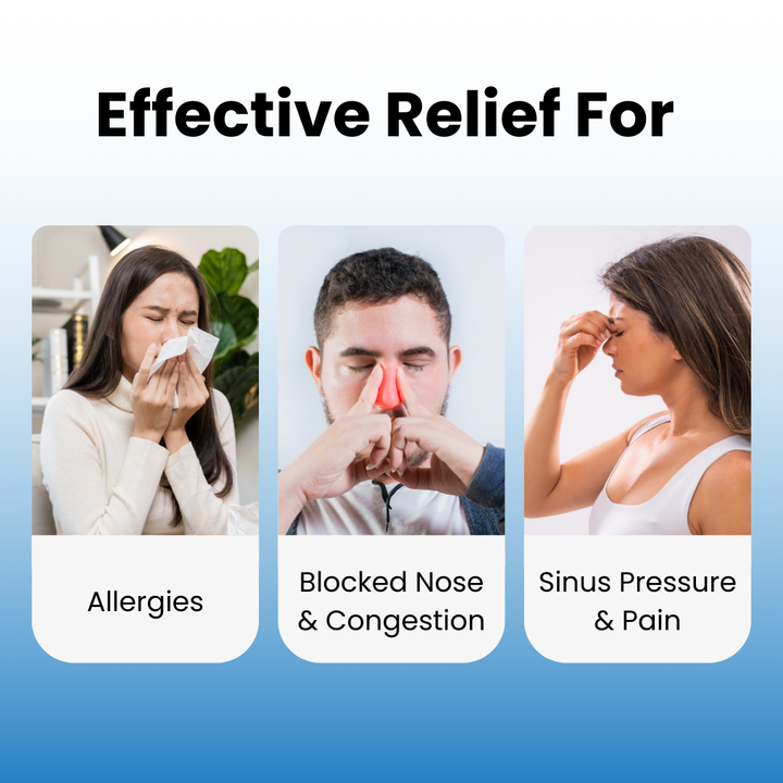 Sistema de lavado nasal eléctrico unisex para una respiración óptima. Alivio rápido de alergias y congestión sinusal.