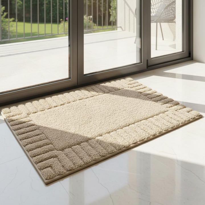 Alfombra de baño de diseño minimalista, antideslizante, secado rápido, ideal para decoración moderna.