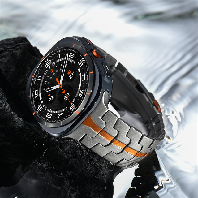 Brazalete de titanio Grado 2 resistente para smartwatch de 47mm, unisex.
