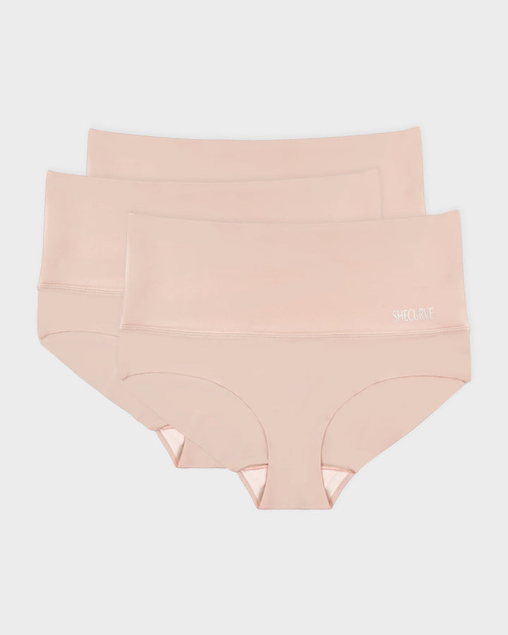 Bragas postparto de tiro alto para mujer, paquete de 3 con control abdominal que brindan soporte y comodidad.