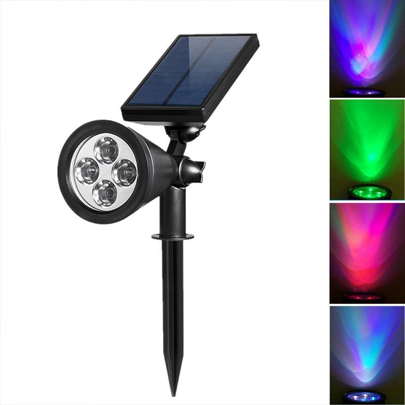 Lámpara LED solar para jardín, resistente al agua, con encendido automático y fácil instalación.