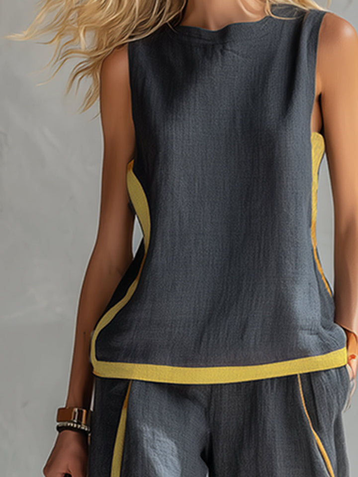 Conjunto elegante Vicenta para mujer, perfecto para ocasiones casuales de verano.