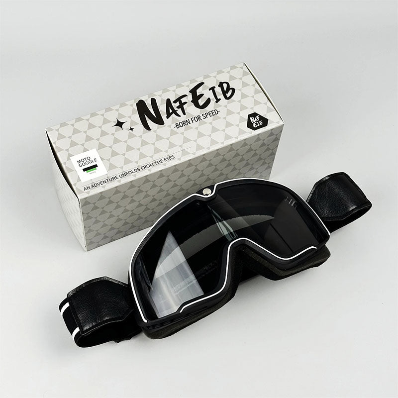 Accesorios retro para motorista: gafas de protección UV para usar sobre gafas, estilo clásico.