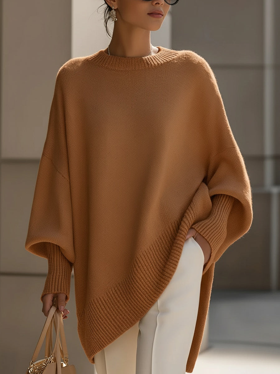 Disfruta la comodidad y estilo con este jersey oversize de mujer, moda casual femenina de punto.