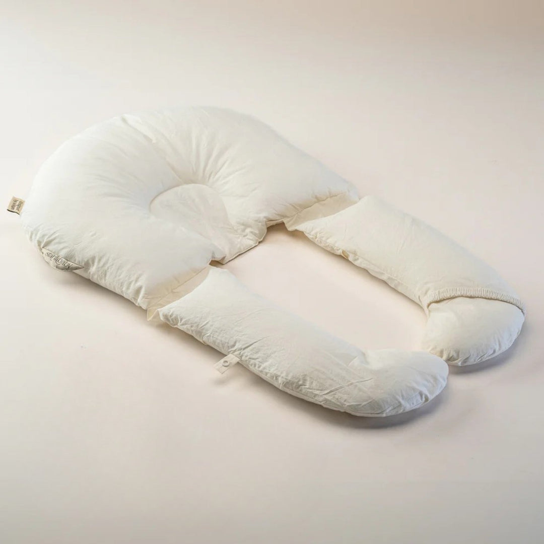 Almohada para bebé con soporte ergonómico. Previene plagiocefalia, confort recién nacido.