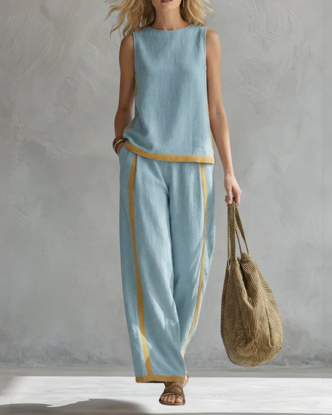 Conjunto Vicenta de verano, diseño elegante y actual para mujer, un look casual.