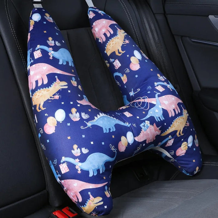 Almohada de viaje universal con diseños atractivos. Confort para niños y adultos en coche, avión, tren.