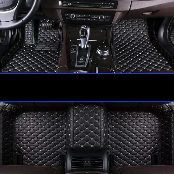 Juego de alfombrillas coche premium, protección interior duradera y personalizable para vehículos.