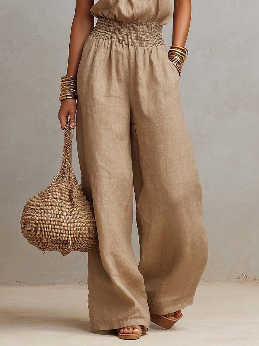 Mono de playa para mujer, halter, espalda descubierta, pierna ancha. Tu aliado perfecto para el verano.