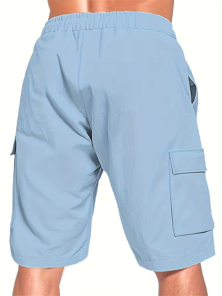 Shorts casuales Hugo de hombre, tejido suave y ajuste adaptable para comodidad diaria. Perfectos para el verano.