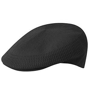 Gorra Ventair 504 negra, diseño plano clásico para hombre. Confort fresco y moda masculina.