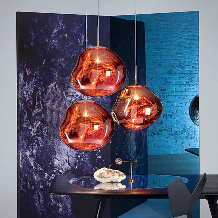 Lámpara colgante LED moderna, efecto lava. Ideal para sala, comedor o dormitorio. Decora e ilumina tu hogar con estilo.