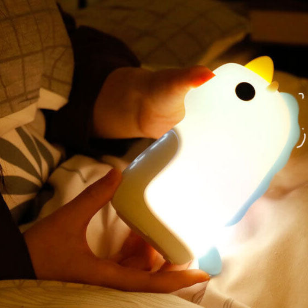 Linda luz nocturna de unicornio, suave iluminación LED. Despertador para mesita de noche de niños.