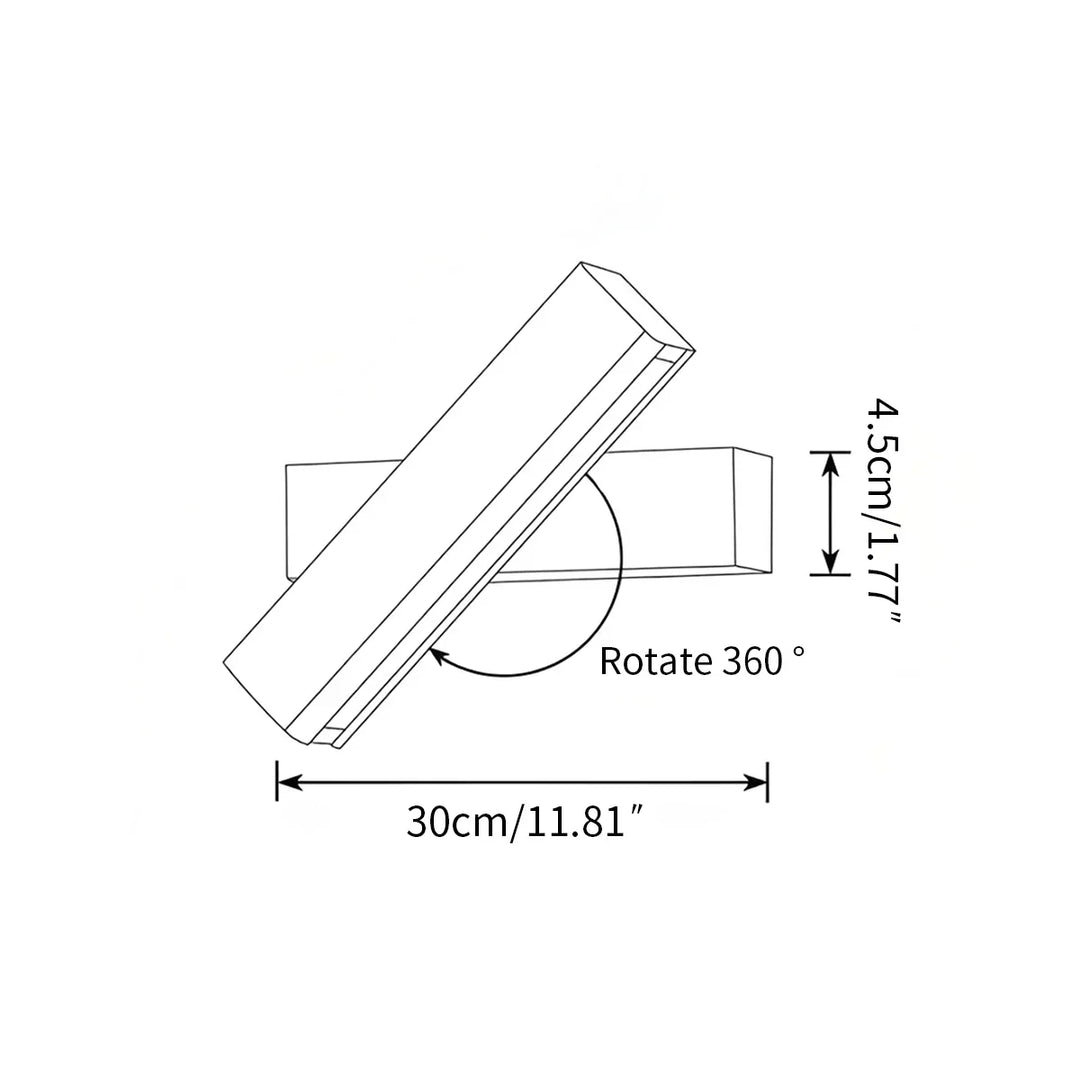 Iluminación LED de pared, aplique ajustable para dormitorio. Aporta estilo y luz funcional.