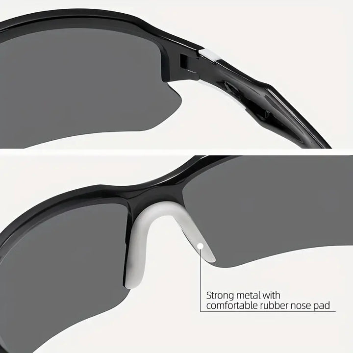 Gafas de sol para hombres, polarizadas y resistentes, optimizadas para rendimiento deportivo.