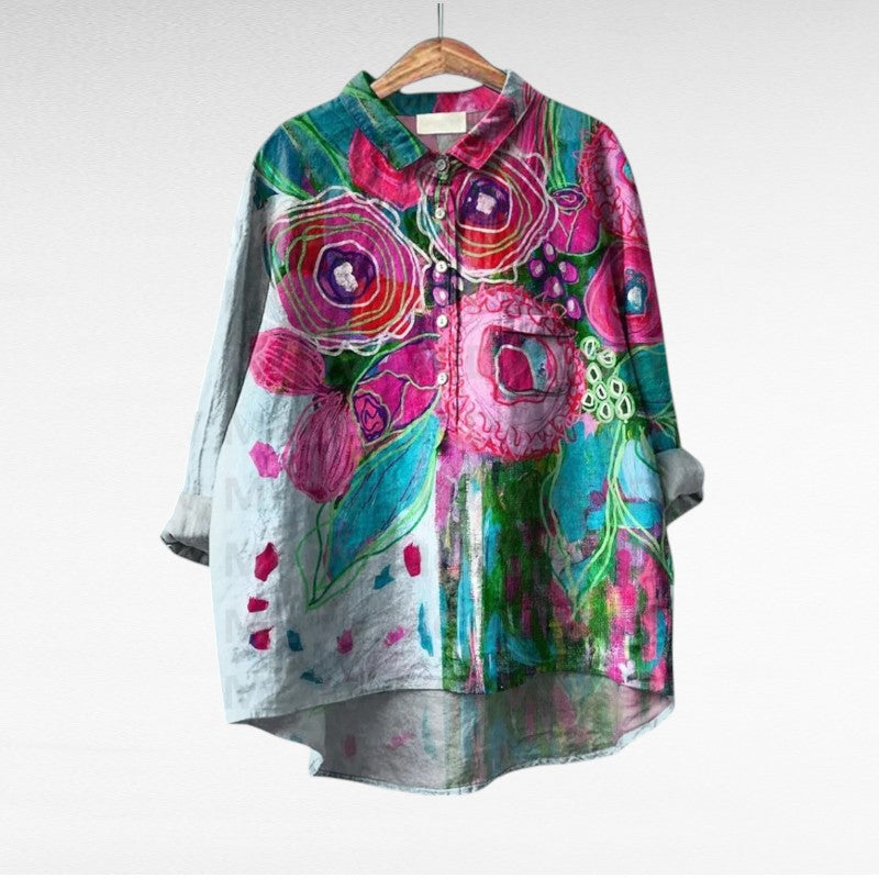 Blusa de mujer vintage con estilo único. Elegante, cómoda y perfecta para primavera.