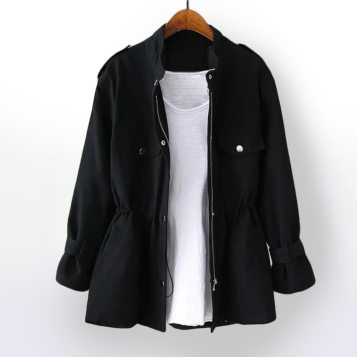 Chaqueta mujer versátil para otoño, estilo casual y elegante. Ideal para moda femenina de entretiempo.