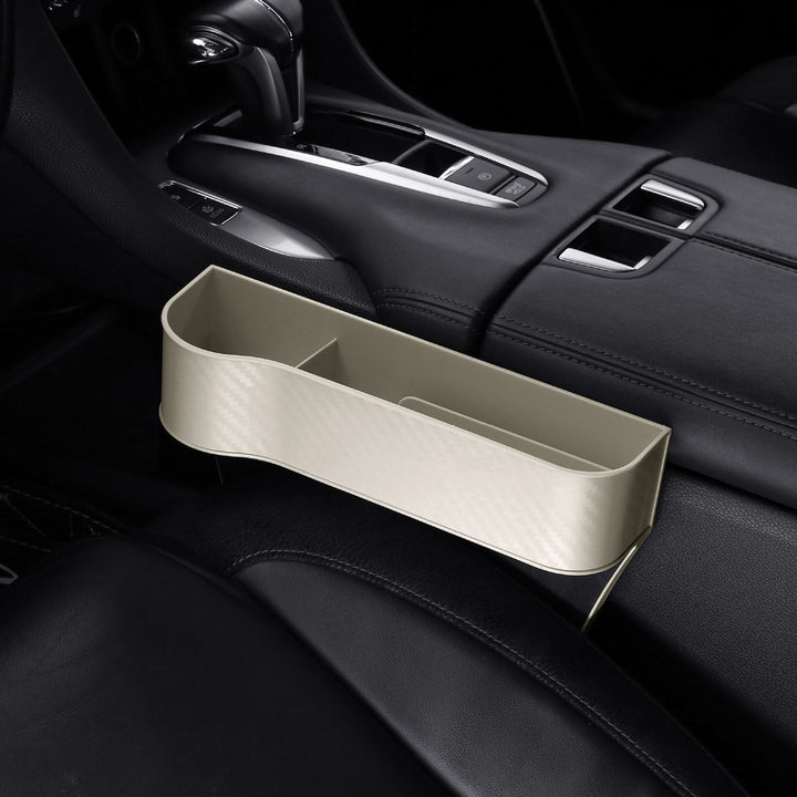 Consola de asiento de coche con portavasos, mejora la experiencia de viaje y el almacenamiento.