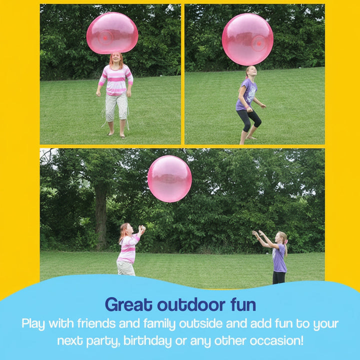 Pelota burbuja gigante de TPR. Inflable y duradera para horas de juego al aire libre en fiestas infantiles.