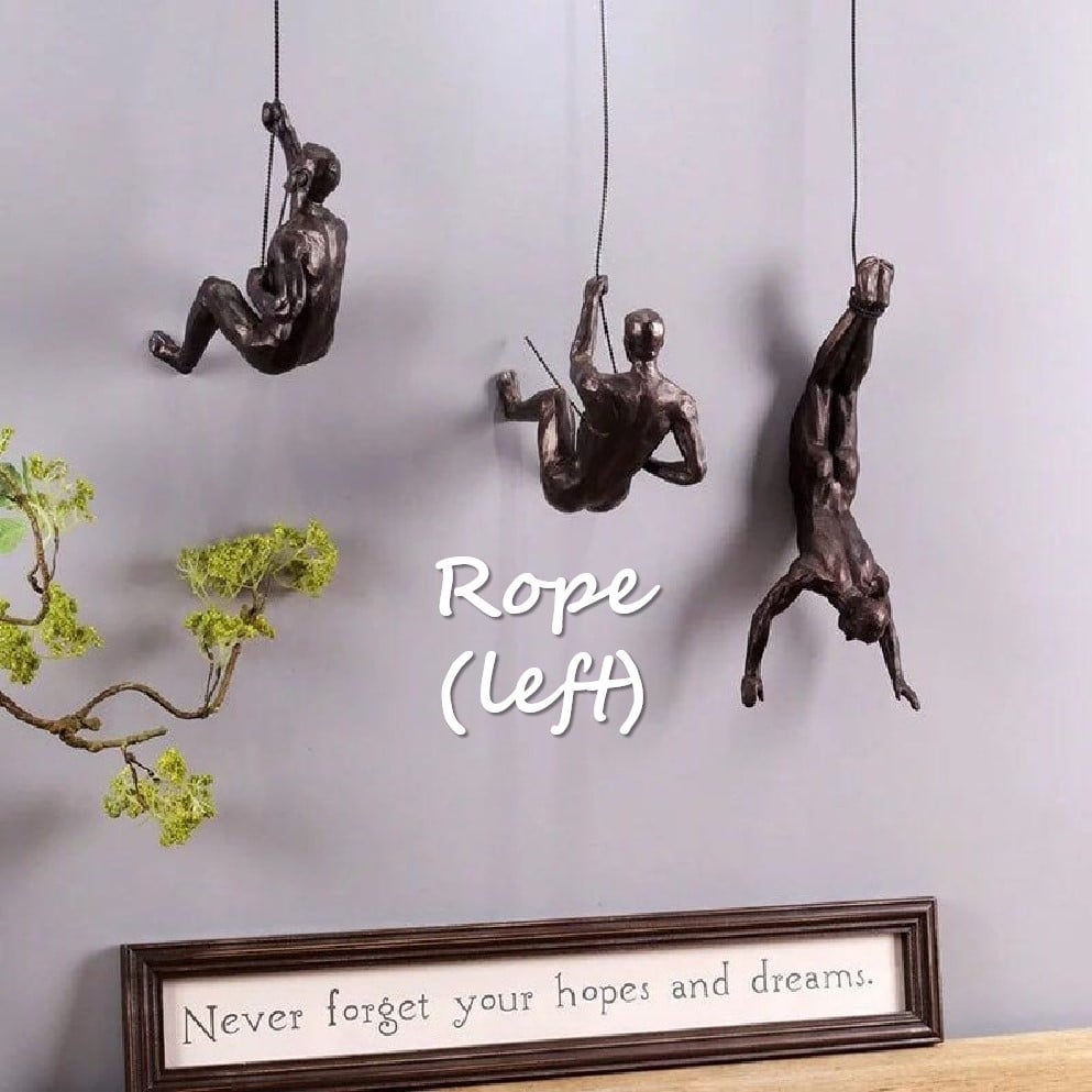 Figura de escalador, escultura moderna 3D, decoración de pared para hogar con estilo.