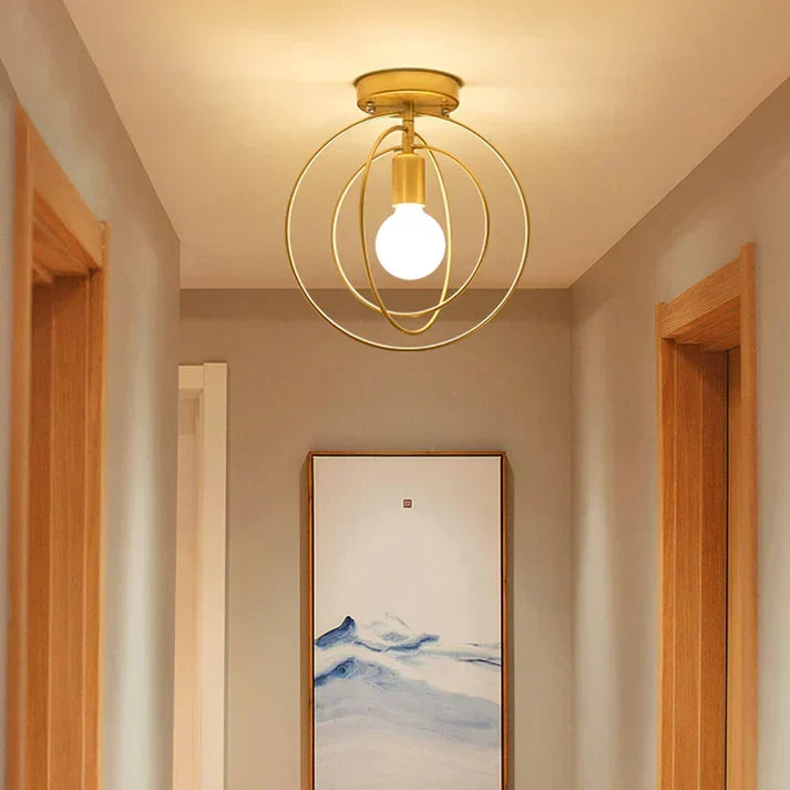 Lámpara de techo LED moderna, forma compacta y elegante para iluminación contemporánea.