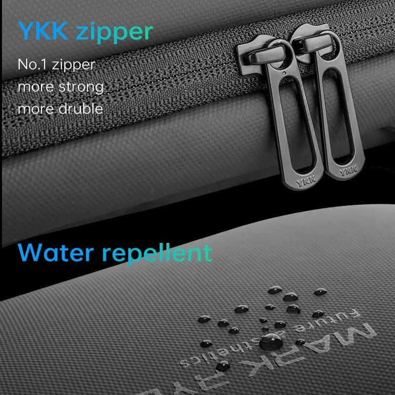 Mochila portátil urbana con frente rígido, perfecta para viaje de negocios. Ofrece gran protección para portátil.