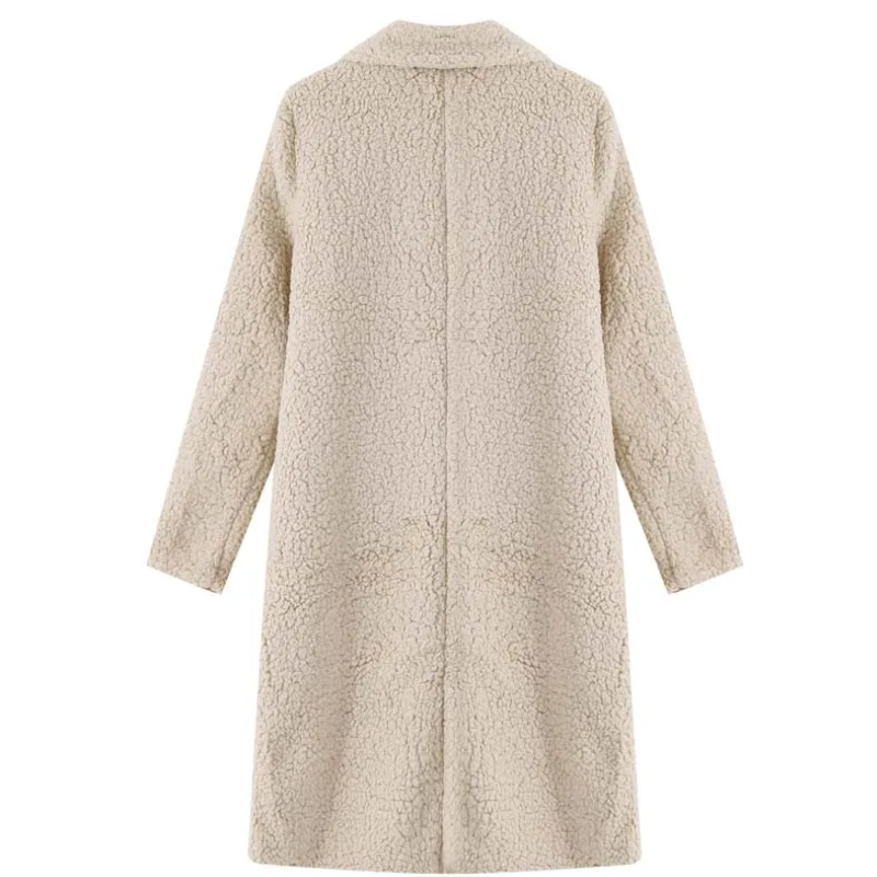 Chaqueta de invierno femenina, estilo teddy, largo, suave y muy confortable.