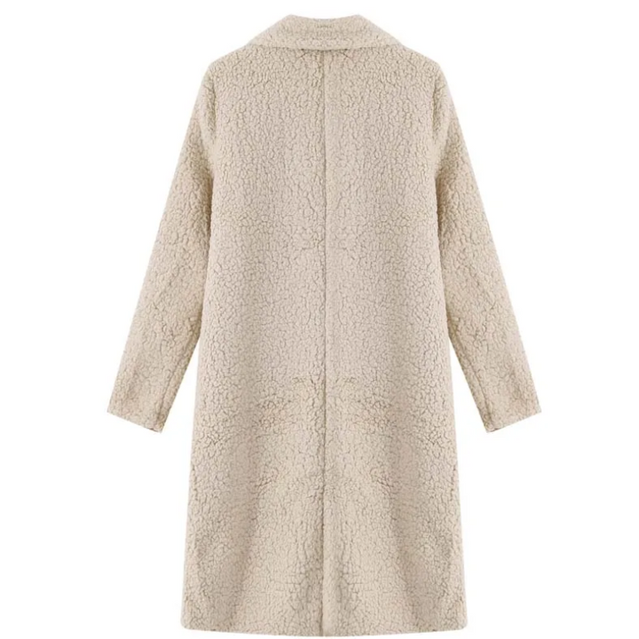 Chaqueta de invierno femenina, estilo teddy, largo, suave y muy confortable.