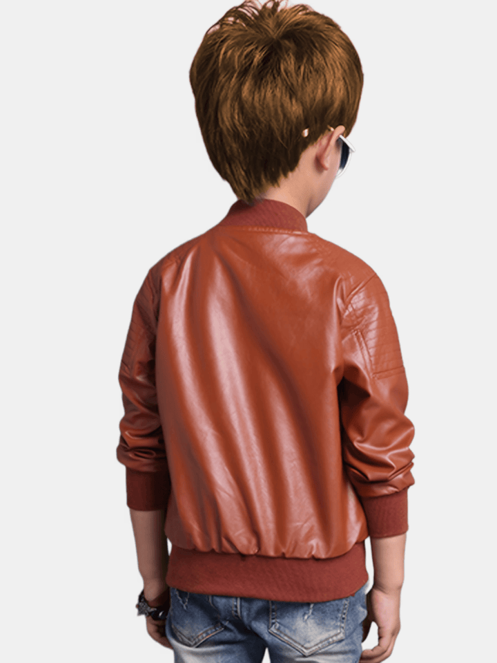 Chaqueta infantil resistente para otoño/invierno. Cuello alto y cremallera para mayor protección.