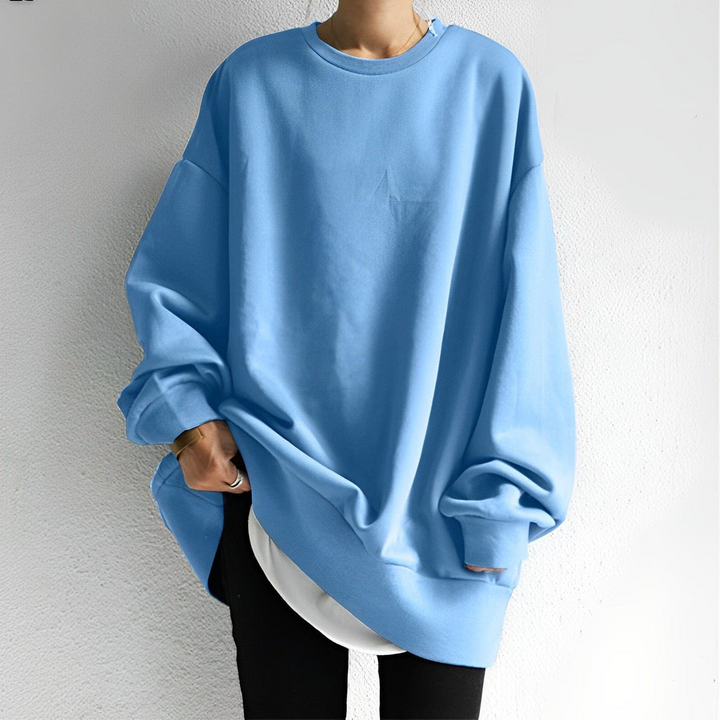 Jersey oversize VALENTINA de mujer, prenda esencial versátil para invierno y otoño con estilo y comodidad.