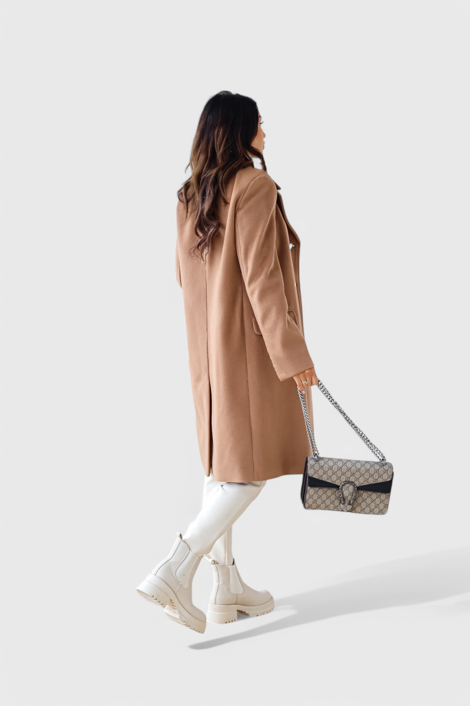 Chaqueta abrigo de lana para mujer. Estilo elegante y estructurado, ideal para vestir formal en invierno.
