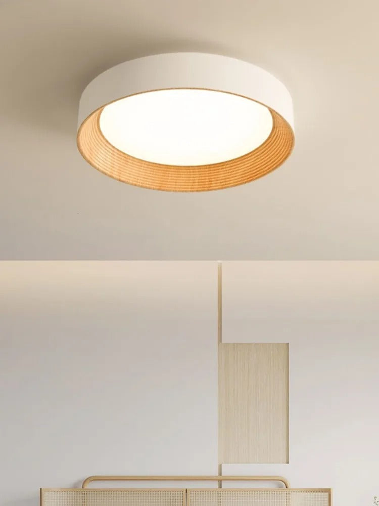 Lámpara de techo LED moderna redonda, perfecta para un ambiente acogedor y ajustable.
