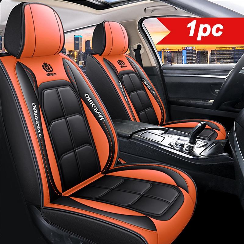 Funda universal de asiento de coche gris, cuero PU para un interior elegante y protegido.