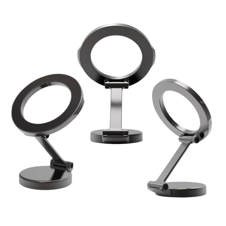 Libera tus manos en la carretera con el soporte magnético 360° plegable para teléfono de coche.