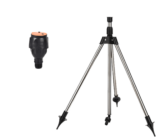 Aspersor de jardín 360° de alta calidad, ideal para riego exterior eficiente con manguera.