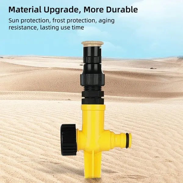 Aspersor de jardín con espiga para exteriores, sistema de riego 360° automático eficaz.
