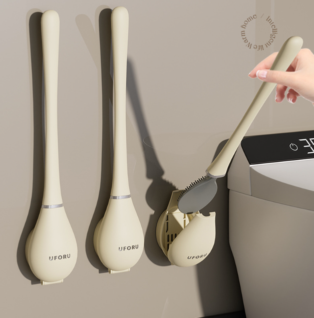 Cepillo inodoro flexible, higiénico, con secado rápido y diseño moderno para cualquier baño.