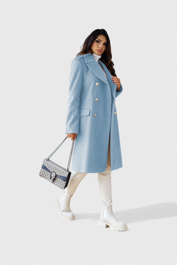 Chaqueta de lana clásica, estructurada para mujer. Ideal para invierno y ocasiones de vestir elegantes.