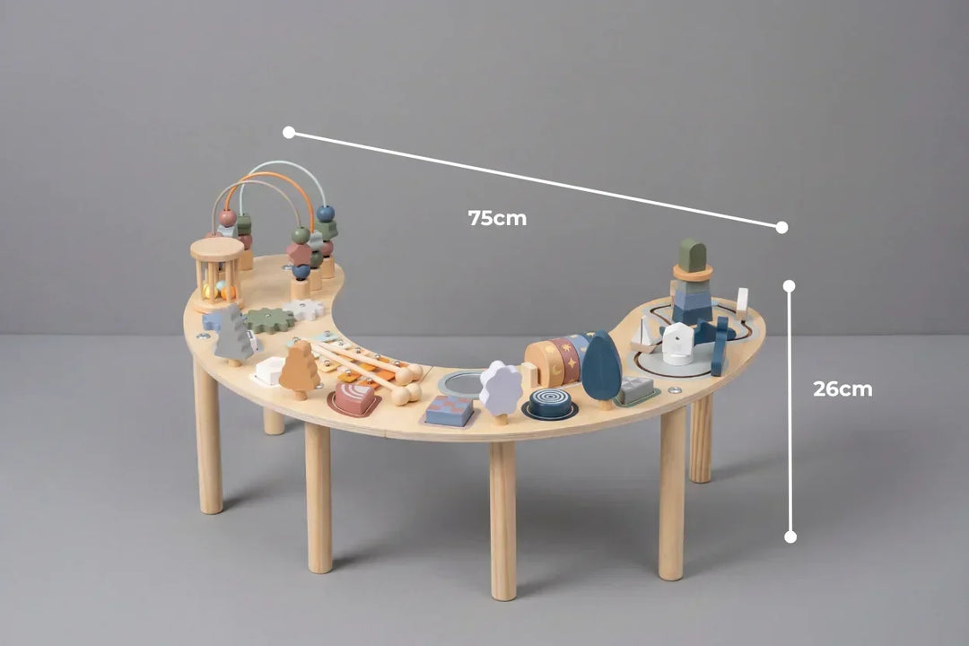 Mesa infantil multiusos: circuito, juego imaginativo y almacenamiento. Regalo educativo ideal para niños.