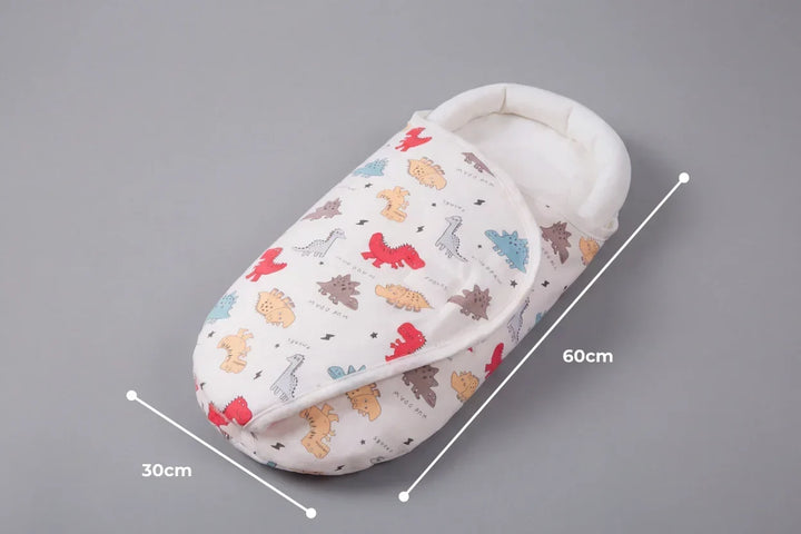 Manta para bebé con capucha, de algodón. Arrullo seguro y confortable con diseño de lunas.