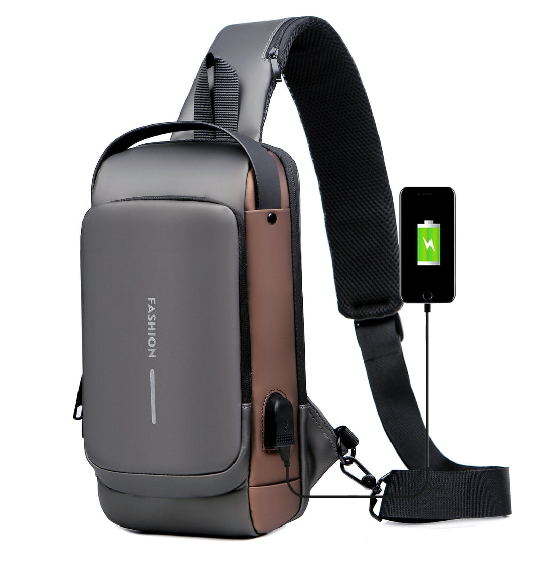 Bolso de viaje unisex, impermeable, con carga USB y sistema antirrobo.