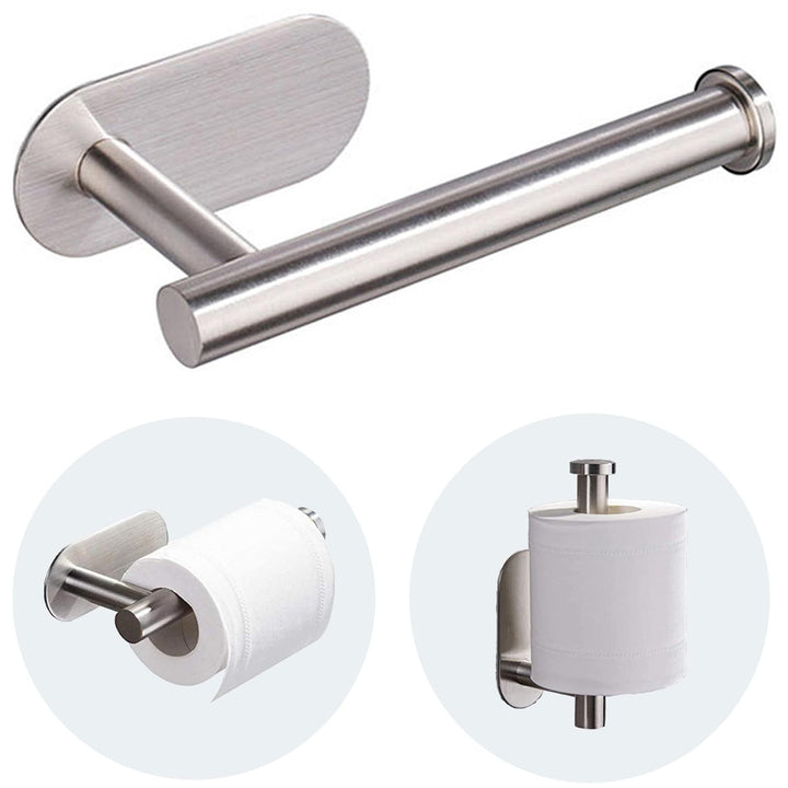 Soporte toallas papel adhesivo fuerte de acero inoxidable para baño.