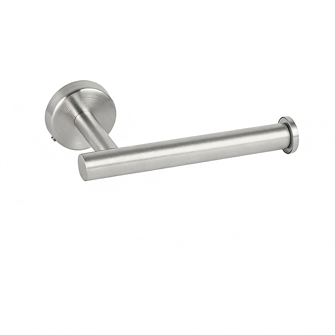 Soporte toallas papel sin taladro, acero inoxidable, organizador pared impermeable.