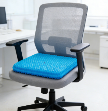 Cojín de asiento de gel TPE para coche, refrescante y cómodo, ideal para viajes largos en verano.